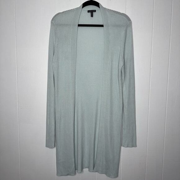Eileen Fisher Sweaters - Eileen Fisher Women’s 100% Lyocell Ribbed Long Cardigan Open Front Light Blue XL